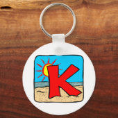 Beach Wedding Ideas Letter K Schlüsselanhänger (Vorderseite)
