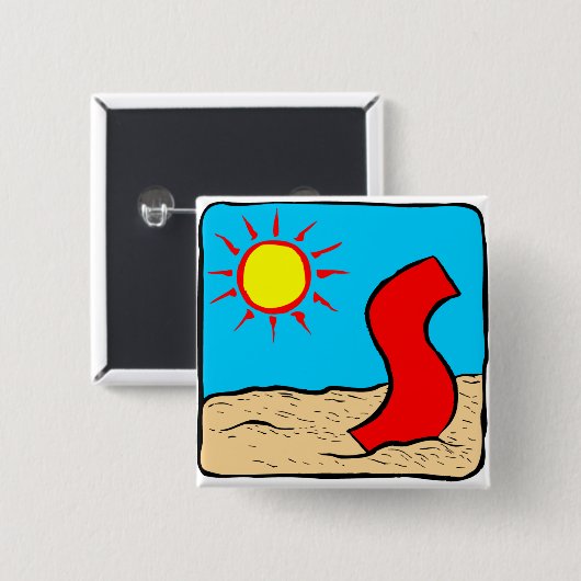 Beach Wedding Ideas Letter S Button (Vorne & Hinten)