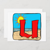 Beach Wedding Ideas Letter U Postkarte (Vorne/Hinten)
