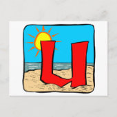 Beach Wedding Ideas Letter U Postkarte (Vorderseite)