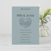 Beach Wedding Invitation Coastal Boho Waves Einladung (Stehend Vorderseite)