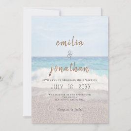 Beach Wedding Invitation Seaside/Oceanside Wedding Einladung