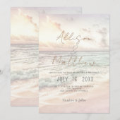 Beach Wedding Invitation Seaside/Oceanside Wedding Einladung (Vorne/Hinten)