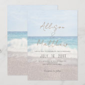 Beach Wedding Invitation Seaside/Oceanside Wedding Einladung (Vorne/Hinten)