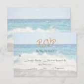Beach Wedding Invitation Seaside/Oceanside Wedding RSVP Karte (Vorne/Hinten)