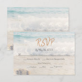 Beach Wedding Invitation Seaside/Oceanside Wedding RSVP Karte (Vorne/Hinten)