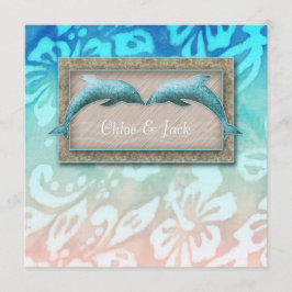 Beach Wedding Invite Dolphin Luau Party Nautic Einladung