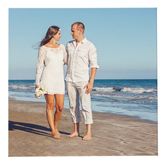 Beach Wedding Keepake Foto Cube Würfel (Vorderseite)