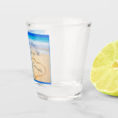 Beach Wedding Keepake Herz in Sand Schnapsglas (Rechts)