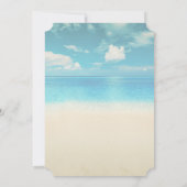 Beach Wedding Lights Seashells Brautparty Einladung (Rückseite)