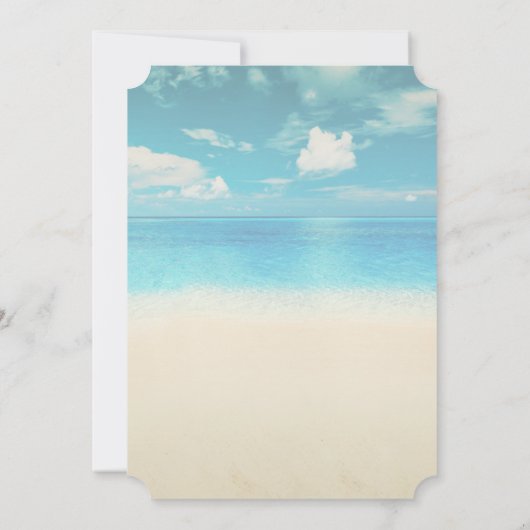 Beach Wedding Lights Seashells Brautparty Einladung (Rückseite)