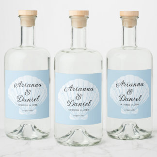 Beach Wedding Liquor Flaschen Labels Alkoholflaschenetikett