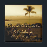 Beach Wedding Magnet<br><div class="desc">Strand bei Sonnenuntergang</div>