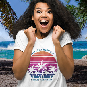 Beach Wedding Matching Brautparty Bridesmaid T-Shirt