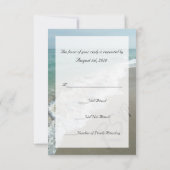 Beach Wedding Matching UAWG, Sand Writing RSVP Karte (Rückseite)