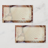 Beach Wedding mehrfarbige Seashell-Platzkarten Platzkarte (Vorne/Hinten)
