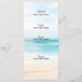 Beach Wedding - Menü Menükarte (Rückseite)