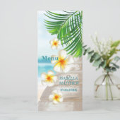Beach Wedding - Menü Menükarte (Stehend Vorderseite)