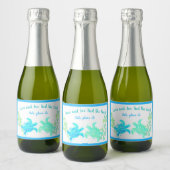 Beach Wedding Mini Sparkling Weinflaschen Etikett (Flaschen)