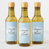 Beach Wedding Mini Wine Labels Seaside Beach Blue Weinetikett (Flaschen)