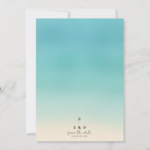 Beach Wedding 🌴 🌊 Minimalistische Save the Date Einladung (Rückseite)