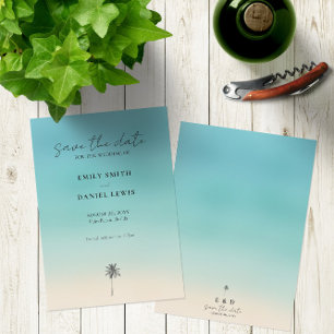 Beach Wedding 🌴 🌊 Minimalistische Save the Date  Einladung