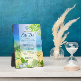 Beach Wedding Mojito Weinpalme Open Bar Menu Fotoplatte