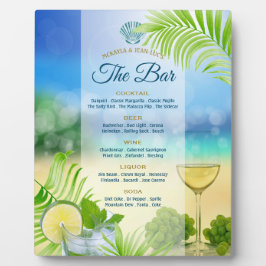 Beach Wedding Mojito Weinpalme Open Bar Menu Fotoplatte