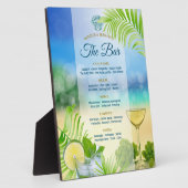 Beach Wedding Mojito Weinpalme Open Bar Menu Fotoplatte (Seite)