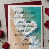 Beach Wedding Monogram Hearts in the Sand Magnet T Dankeskarte