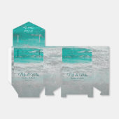 Beach Wedding Mr. and Mrs. Turquoise Tropical Ocea Geschenkschachtel (Ungefaltet)