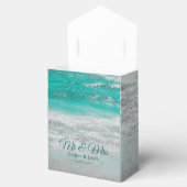 Beach Wedding Mr. and Mrs. Turquoise Tropical Ocea Geschenkschachtel (Geöffnet)