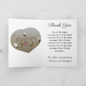 Beach Wedding Muscheln Herzlichen Dank Feiertagskarte (Innenseite)
