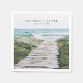 Beach Wedding Napkins Serviette (Vorderseite)