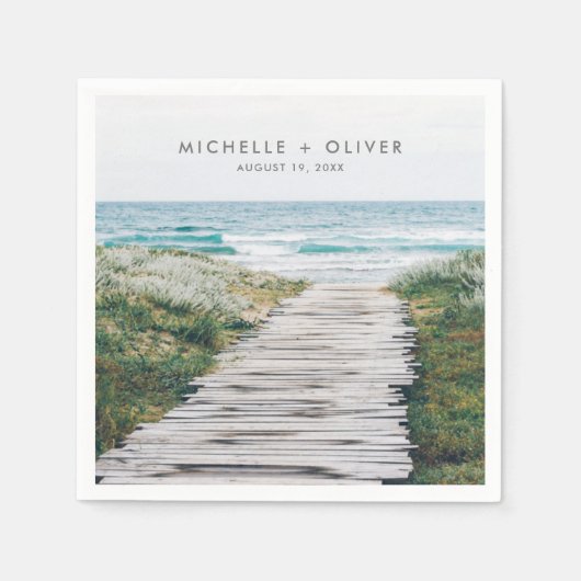 Beach Wedding Napkins Serviette (Vorderseite)