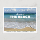 Beach Wedding Ocean Foto Save the Date Postkarte (Vorderseite)