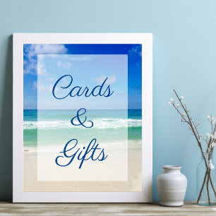 Beach Wedding Ocean Waves Foto Cards & Geschenke Poster