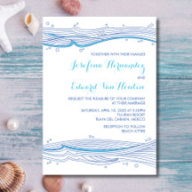 Beach Wedding Ocean Wellen Einladungen
