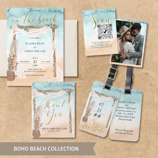 Beach Wedding Online UAWG QR Code Begleitkarte