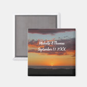 Beach Wedding Orange Sunset Pacific Guest Gast Gut Magnet (Vorderseite/Rückseite)
