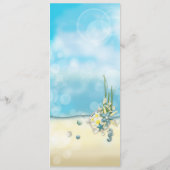 Beach Wedding Order of Ceremony Entourage Emerald Programm (Rückseite)