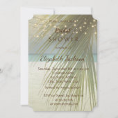 Beach Wedding Palm Blätter Brautparty Einladung (Vorderseite)
