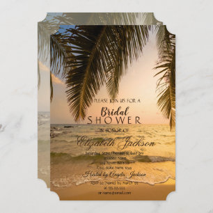 Beach Wedding, Palm Sunset Brautparty Einladung