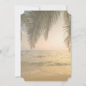 Beach Wedding, Palm Sunset UAWG Einladung (Rückseite)