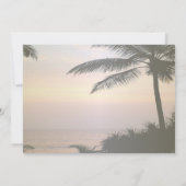 Beach Wedding Palms Sunset Save the Date (Rückseite)