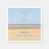 Beach Wedding Paper Napkins Serviette (Vorderseite)