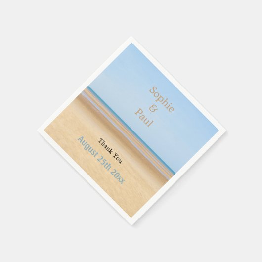 Beach Wedding Paper Napkins Serviette (Ecke)