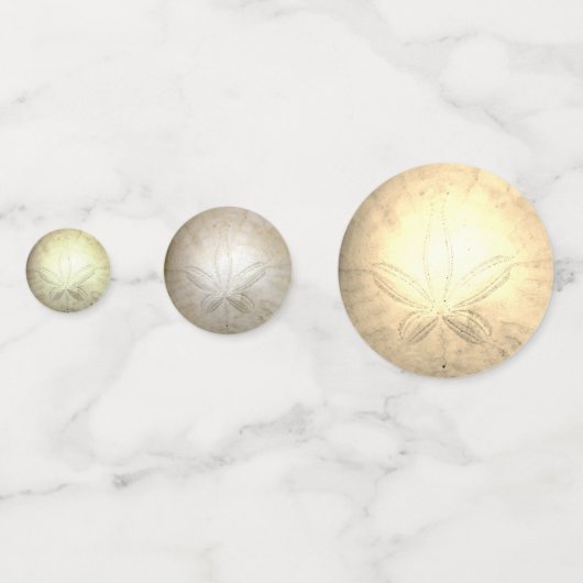 Beach Wedding Party Sand Dollar Table Confetti Konfetti (Rückseiten)