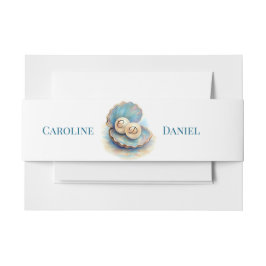 Beach Wedding Pearls Muschel Elegantes Ocean Thema Einladungsbanderole