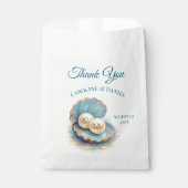 Beach Wedding Pearls Muschel Elegantes Ocean Thema Geschenktütchen (Vorderseite)